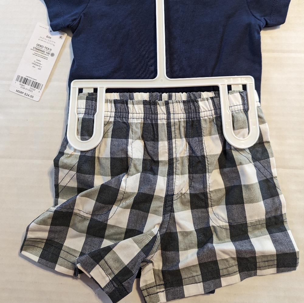 Carter's Infant Boys 2 Piece Summer Short Set Brand New With Tags 6 Mont… - Picture 4 of 5